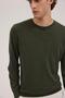 Emerald Green Slim Fit Crew Neck V Mohair Wool Knitwear Sweater - 3