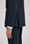 Navy Blue Slim Fit Swallow Collar Vest Set Combination Suit - 5