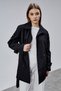 Black Premium Regular Fit Trench Coat with Epaulettes and Windbreaker Detail Belted Trench Coat - 5