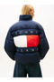 Tjw Large Size Hooded Flag Inflatable Women's Navy Blue Coat Dw0Dw22041C1G - 3