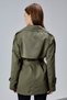 Khaki Premium Regular Fit Trench Coat with Epaulettes and Windbreaker Detail Belted Trench Coat - 8