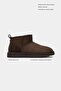 Coco Brown Suede Leather Thin Sole Sheepskin Lined Women's Boots - 2