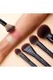 Large Face Makeup Brushes 5pcs Foundation Powder Contour Blusher Highlighter Brush Black T273 - 7
