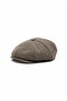 Men's 8-Piece Elastic One-Size Premium Cap Hat Brown Herringbone - 4