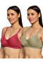Signature Side Support Non Padded Wire Free Everyday Bra with Contoured Shaper Panel (Pack of 2)