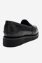 Women's Thick Sole Casual Shoes Real Leather Mt 24092 Black - 4