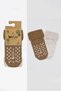 2 Pairs of Organic Cotton Baby Socks Non-Slip Stitch-Free Towel Socks for Girls and Boys (Coffee) - 5