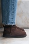 Coco Brown Suede Leather Thin Sole Sheepskin Lined Women's Boots - 7