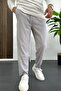 Men's Asymmetrical Cut Tapered Leg Pants Gray Edw437 - 2