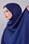 Navy Blue Lvd Printed Jacquard Shawl - 4