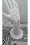 Stainless Steel Gold Color Flower Model Waterway Zircon Stone Şahmeran - 5