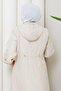 Women's Onion Patterned Tunnel-Crossed Full-Length Quilted Coat - 2
