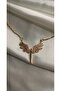 Mikail Angel Necklace with Zircon Stone – Gold / Silver – Steel Chain - 2