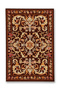 Mosso Brown Themed Floral Motifs Patterned Woven Base Modern Decorative Carpet Mosso2116