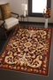 Mosso Brown Themed Floral Motifs Patterned Woven Base Modern Decorative Carpet Mosso2116 - 2