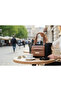 Black Hand and Shoulder Bag with Canvas Leather Pocket Detail - 2