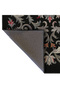 Mosso Black Themed Floral Motifs Patterned Woven Base Modern Decorative Carpet Mosso2117 - 4