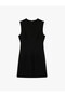 Sleeveless Crew Neck A-Line Mini Black Women's Dress 6Sak80126Uw - 2