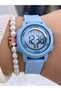 Girl's Watch-In Gift Package-Digital Sports-Blue Silicone Band-Pool Sea Suitable + Bracelet