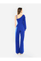 Women One Shoulder Chain Accent Jumpsuit - 5