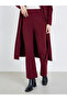 Women Burgundy Midi Knit Top and Pants Co-ords - 4