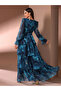 Women Tie Dye Print Tiered Maxi Dress - 2