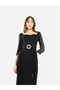 Women Embellished Sleeve Midi Dress - 3