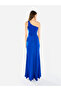 Women One Shoulder Draped Evening Maxi Dress - 5