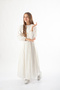Girls Suzani Embroidery Detail Tie-Detail Waist Dress, Height-Length Children’s Modest Dress Age 7–14 - 3