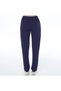Women's Navy Blue Color Pocket Stone Printed Front Seam Trousers (with Plus Size Option) - 3