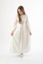 Girls Suzani Embroidery Detail Tie-Detail Waist Dress, Height-Length Children’s Modest Dress Age 7–14