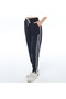 Women's Double Extra-Fleece Ribbed Navy Blue Sweatpants (Available in Plus Size)