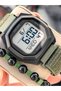 Spor Men's Watch, Suitable for Pool and Sea Use, Luminous, with Stopwatch, Digital, Green Velcro Strap - 4