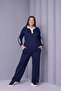 Women's Plus Size Casual Tracksuit Set with Pockets