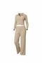 Bow Detail Long Sleeve Comfortable and Flexible Interlock Pajama Set - 6