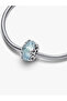 Ice Blue Snowflake Murano Charm - 3