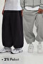 Extra Long 2 Thread Washed Fabric Loose Fit O Oversized Elasticated Cuffs Men's Baggy Sweatpants
