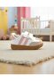 Unisex Comfortable-Soled Lightweight Stretchy Orthopedic Hook-and-Loop Daily Children's Sneakers Athletic Shoes - White-Powder Pink