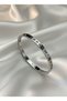 316L Steel Silver Color Roman Numeral Zircon Stone Tarnish Free Handcuff Bracelet - 3