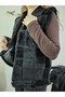 سترة نسائية من PatchWork مصنوعة من الفرو من الداخل والجلد الطبيعي من الخارج B تفاصيل أسطوانية - 8