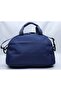 Navy Blue Two-Compartment Long Strap Unisex Medium Size Travel Fitness and Sports Bag - 6