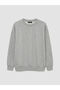 Gray Crew Neck Oversized Women's Thick Sweatshirt - 6