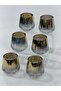 Set of 6 Gold Glass Cups – Luxury Presentation Glasses, for Coffee & Soft Drinks - 4