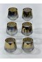 Set of 6 Gold Glass Cups – Luxury Presentation Glasses, for Coffee & Soft Drinks - 6