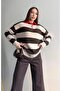 Soft Textured Heart Detailed Polo Neck Jaisel Knitwear Sweater - 2