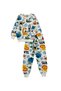 Boy's Cotton Two Yarns Sh Fleece-Lined White Color Animal Pattern Pajamas Set