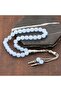 Blue Jade Stone Rosary with Natural Stone Metal Tassels - 2