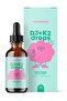 JoySpring Vitamin D3 Kids Drops with K2 – Liquid Supplement for Calcium Absorption & Joint Health