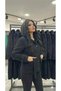 Black Hooded New Season Lined Premium Quality Comfortable Fit Women's Cashmere Coat D99815 - 3