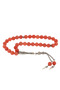 Natural Stone Metal Tasseled Pink Jade Rosary